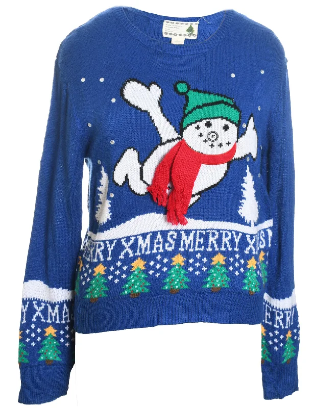 Snowman Christmas Jumper - M