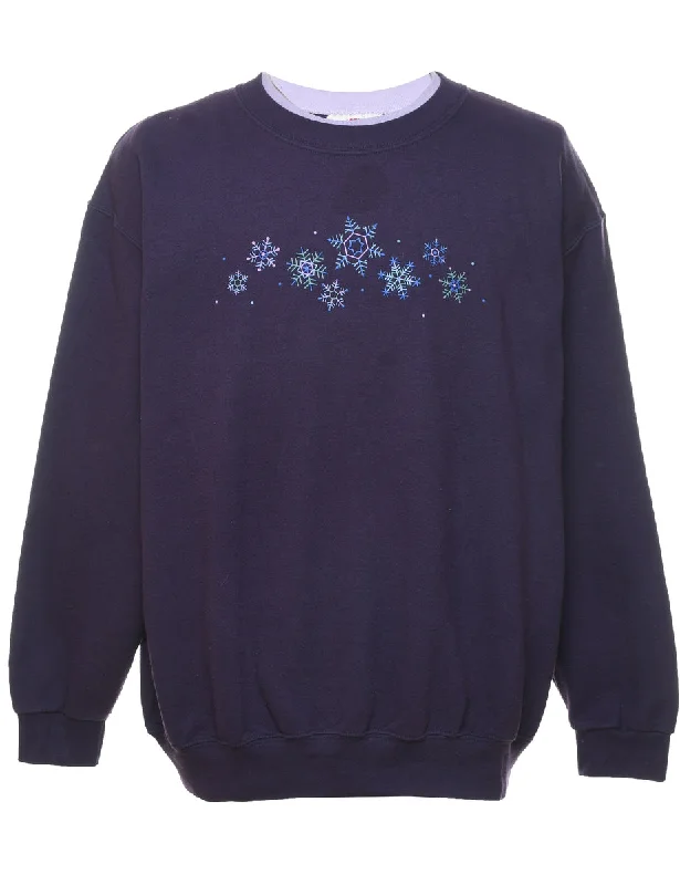 Snowman Christmas Sweatshirt - L