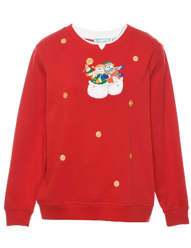 Snowman Christmas Sweatshirt - S