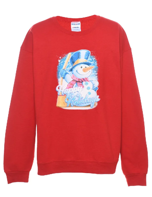 Snowman Christmas Sweatshirt - XL