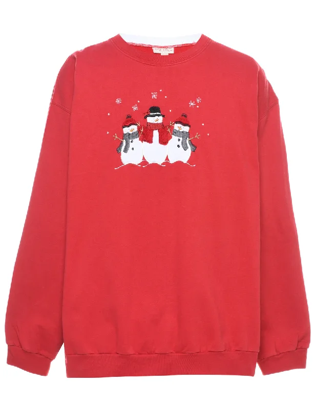 Snowman Christmas Sweatshirt - XL