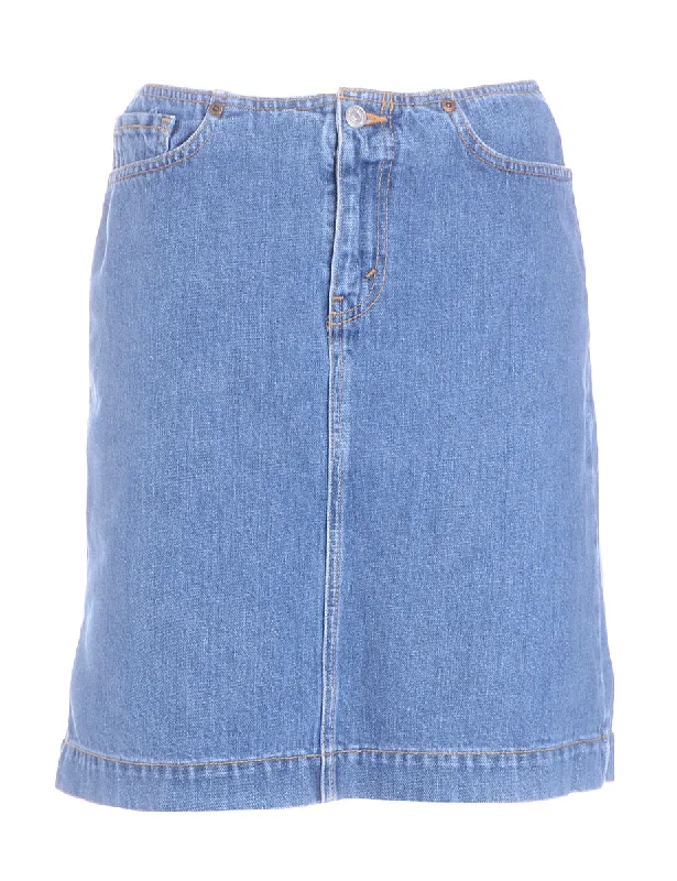 Stone Wash Denim Skirt