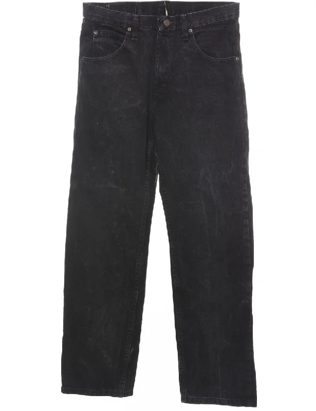 Straight-Leg Black Wrangler Jeans - W32 L30