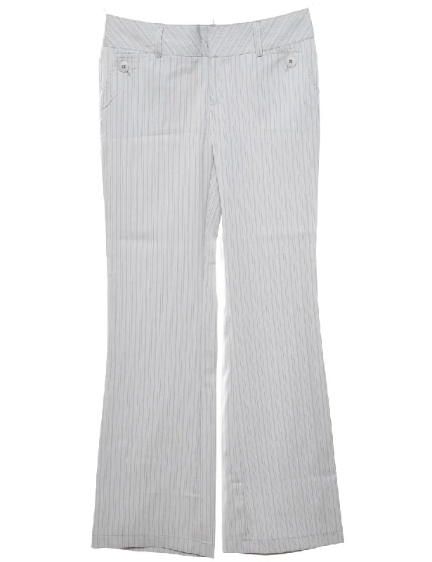 Striped Grey Classic Trousers - W30 L33