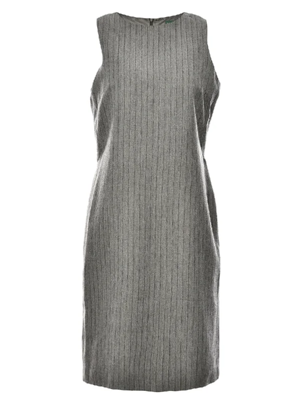 Striped Grey Dress - L