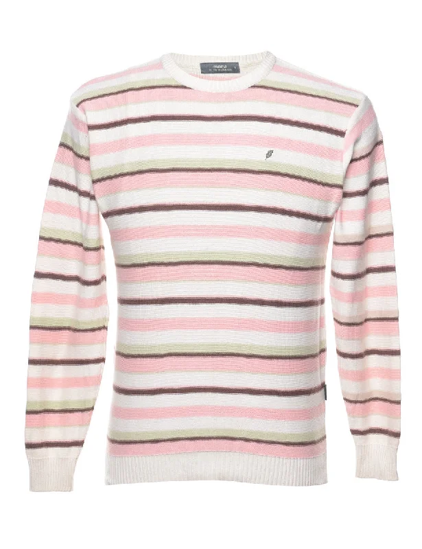 Striped Multi-colour Jumper - M