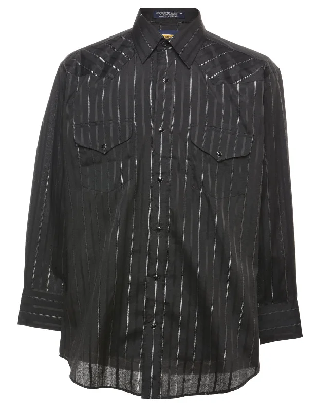 Striped Western Shirt - L