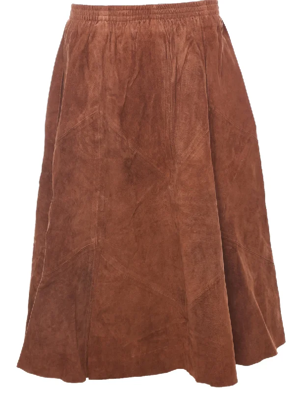 Suede Maxi Skirt - S