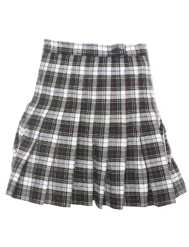 Tartan Pleated Cheerleader Skirt - S