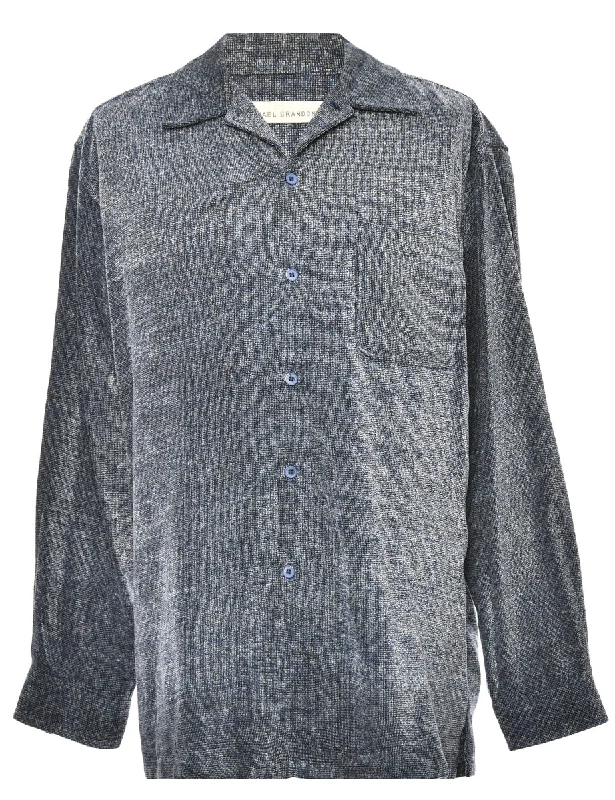 Textured Blue Shirt - L