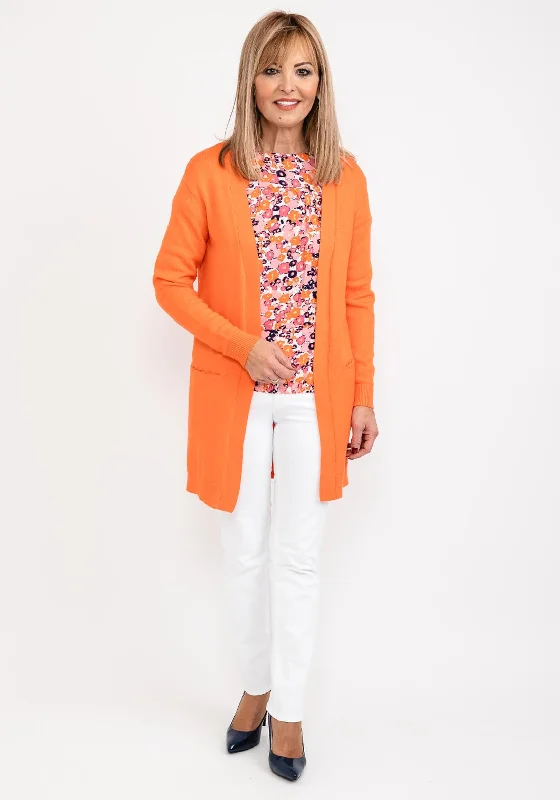 Turtleneck cardiganb.young Nonina Long Open Cardigan, Orangeade