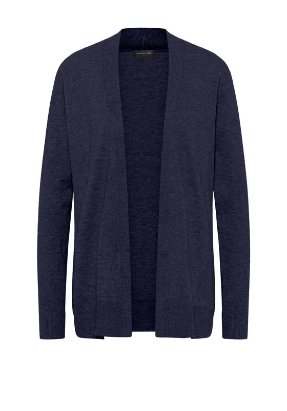 Belted cardiganBarbara Lebek Open Knit Cardigan, Navy