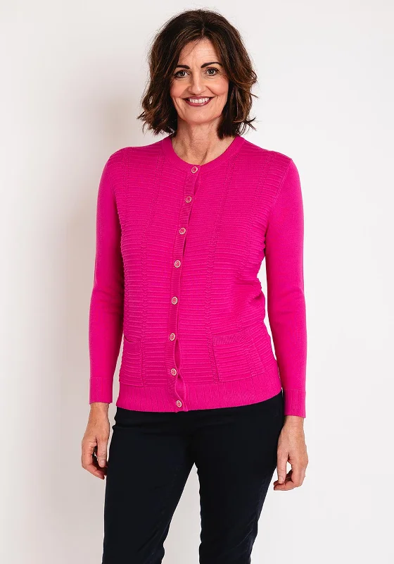 Castle Of Ireland Ribbed Cardigan, Antique Rose