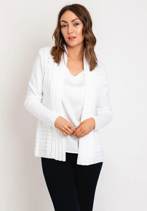 Evening cardiganSerafina Collection Open Knit Cardigan, White