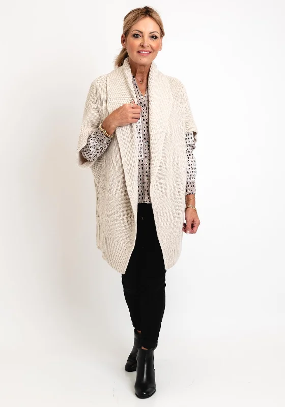 Eva Kayan Chunky Knit Long Cardigan, Stone