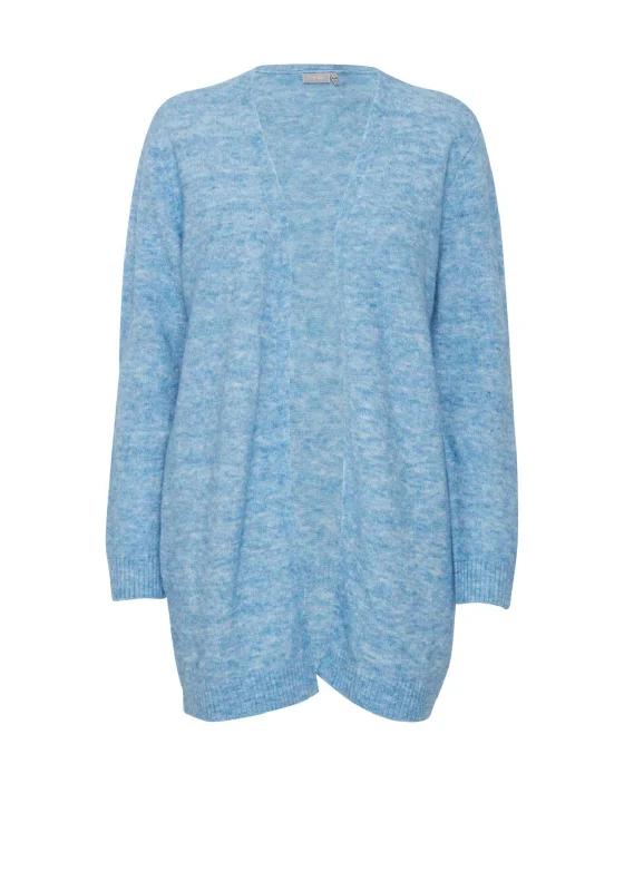 Wrap cardiganFransa Melange Design Open Knit Cardigan, Blue