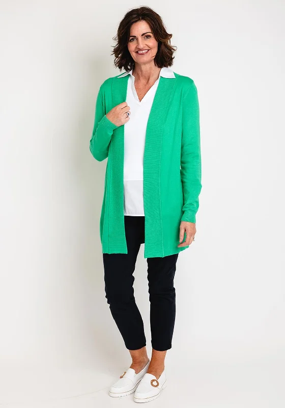 Dark cardiganFransa Clia Open Knit Cardigan, Green