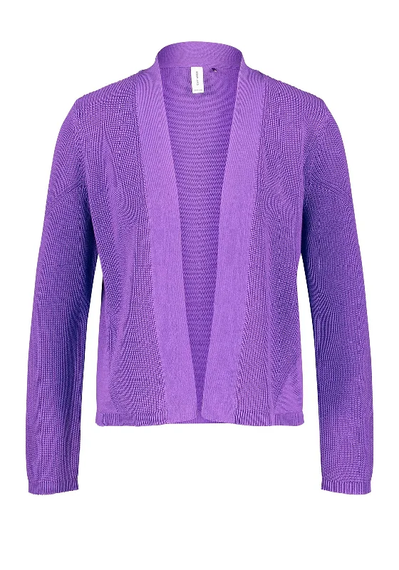 Crochet cardiganGerry Weber Open Knit Cardigan, Purple