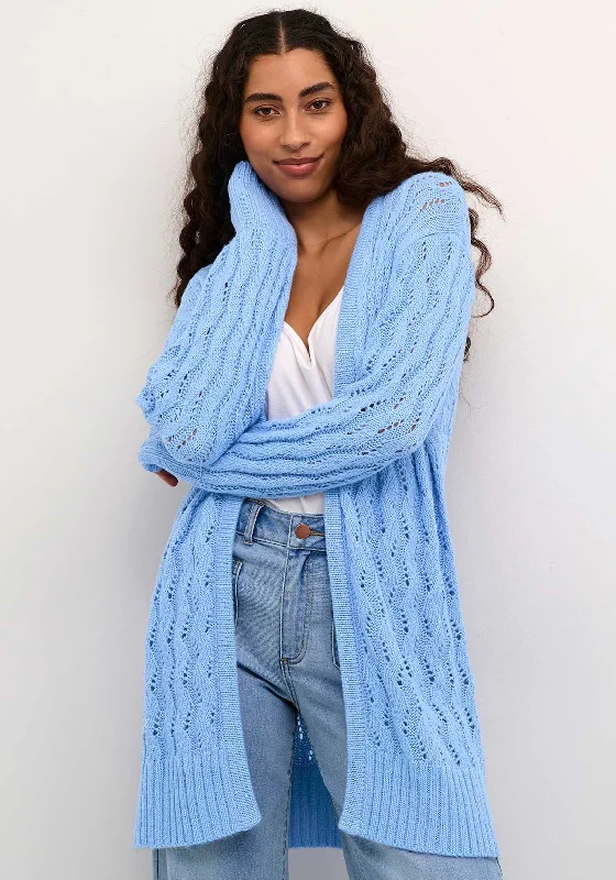 Party cardiganKaffe Lena Knit Cardigan, Vista Blue