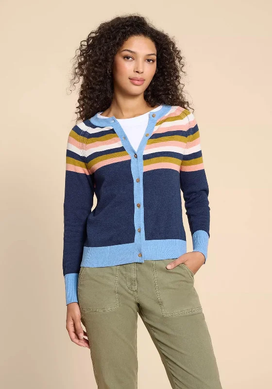 White Stuff Lulu Knitted Cardigan, Navy Multi