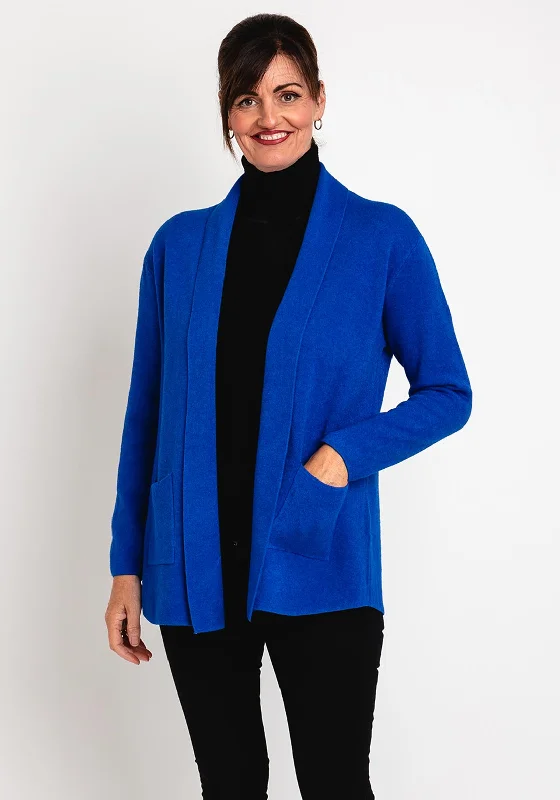 Vegan cardiganNatalia Collection One Size Fine Knit Midi Cardigan, Royal Blue