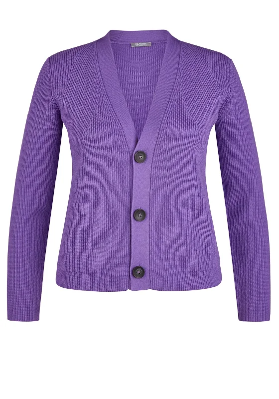 Fitted cardiganRabe Short Knitted Cardigan, Violet