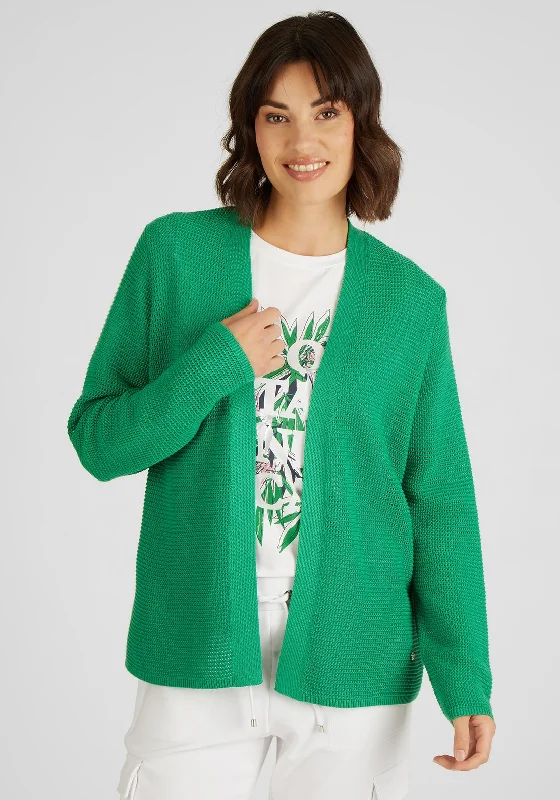 Eco-friendly cardiganRabe Open Knit Short Cardigan, Emerald