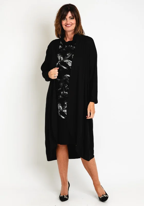 Minimalist cardiganEver Sassy Long Open Cardigan, Black