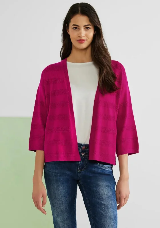 Street One Kimono Style Short Cardigan, Now Pink