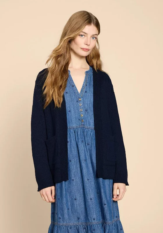 Patchwork cardiganWhite Stuff Tula Knit Cardigan, French Navy