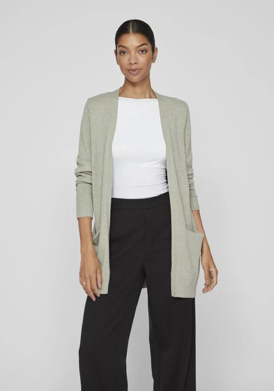 Women’s cardiganVila Soft Knit Open Cardigan, Oil Green