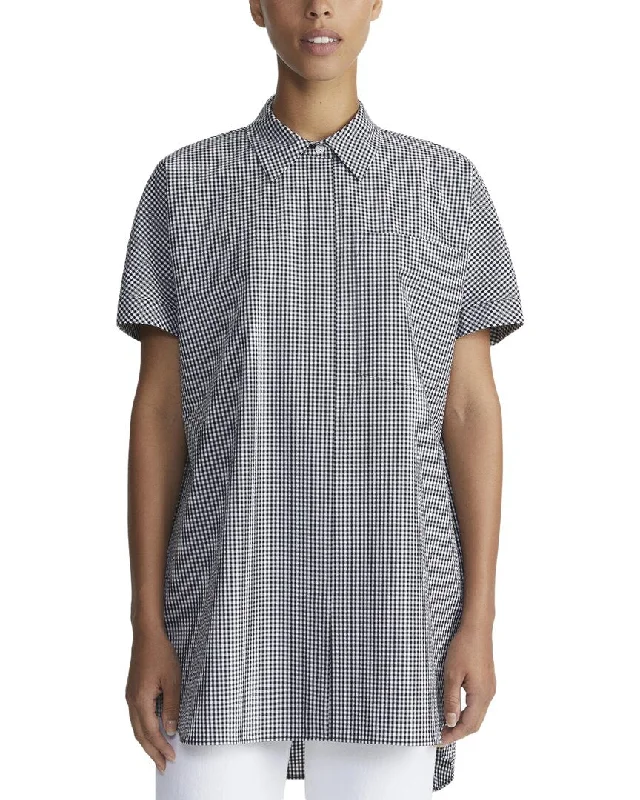 Lafayette 148 New York Short Sleeve Oversized Shirt