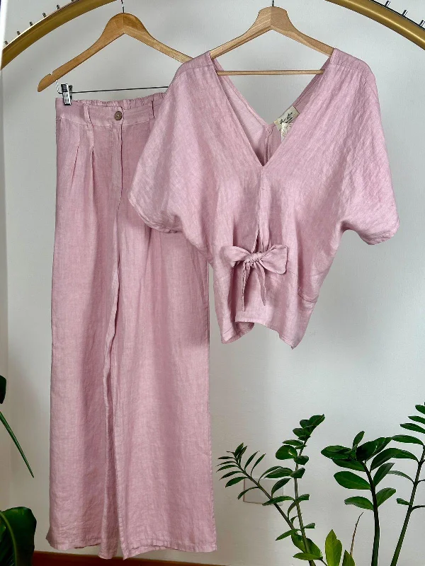 The Emi’s Italian Linen Top and Pant Set