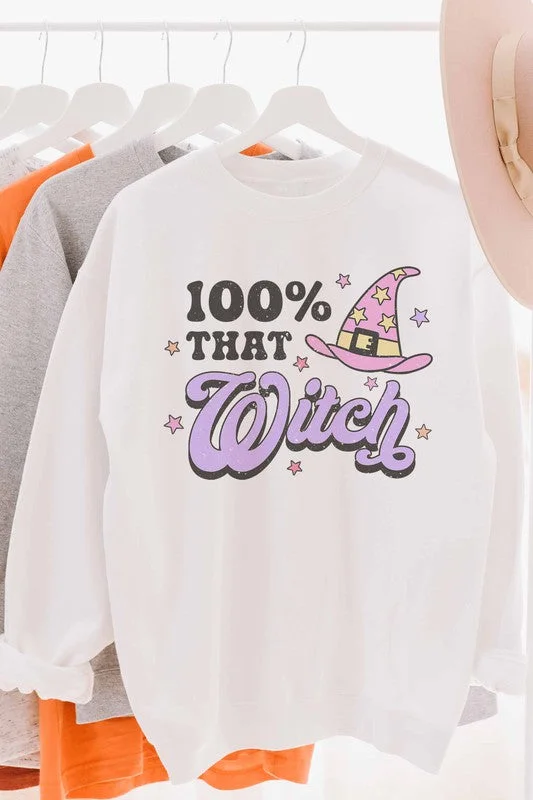 100 THAT WITCH GRAPHIC SWEATSHIRT PLUS SIZE