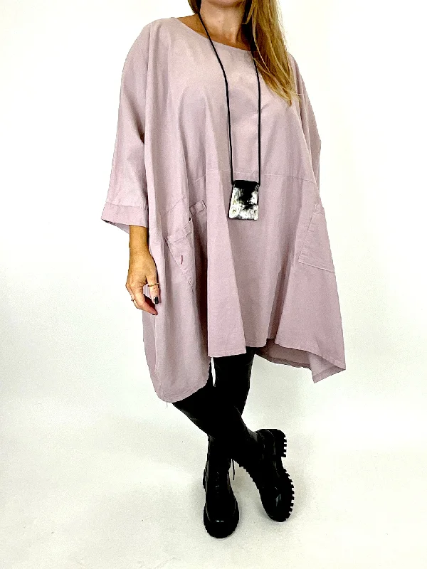 Made in Italy Lagenlook Baxtor Corduroy Oversized Top in Pink. code 8375