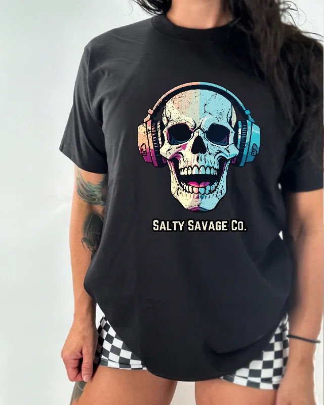 Salty Savage Ladies “Dead Beats” Oversized Boyfriend Tee