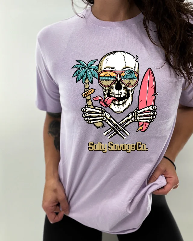 Salty Savage Ladies “Double Fisting” Oversized Boyfriend Tee