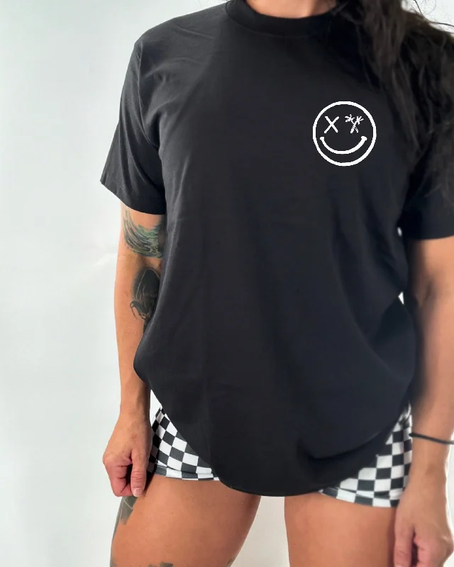 Salty Savage Ladies “Spliced Smile” Oversized Boyfriend Tee | Basic