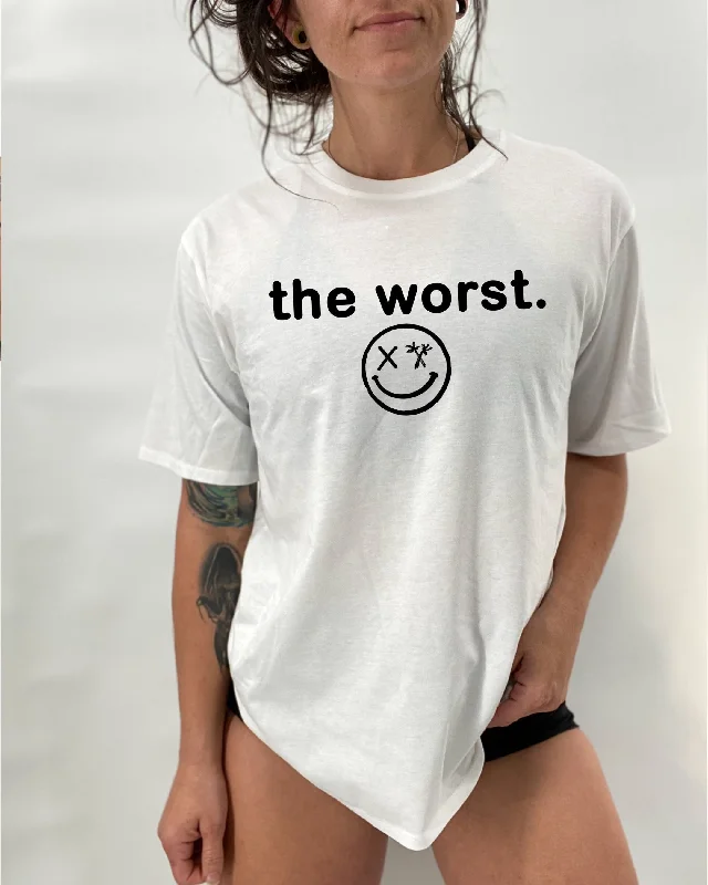 Salty Savage Ladies “the worst” Oversized Boyfriend Tee