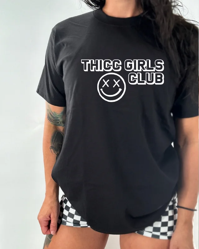 Salty Savage Ladies “THICC GIRLS CLUB” Oversized Boyfriend Tee