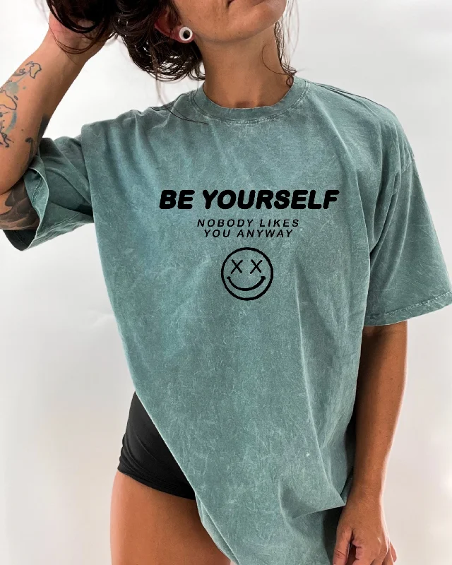 Salty Savage Unisex "Be Yourself" Oversized Tall Crew Tee