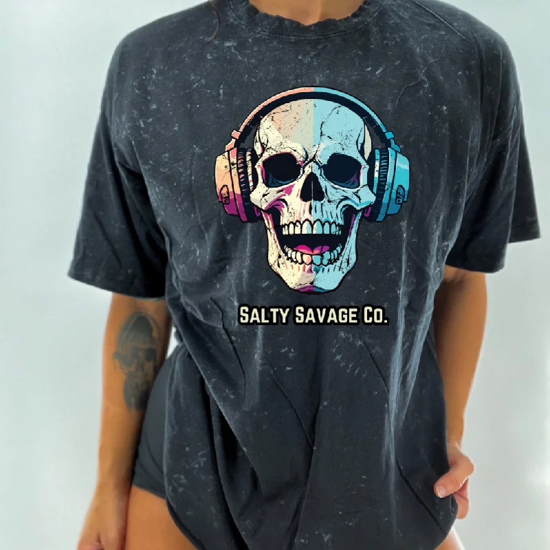 Salty Savage Unisex "Dead Beats" Oversized Crew Tee