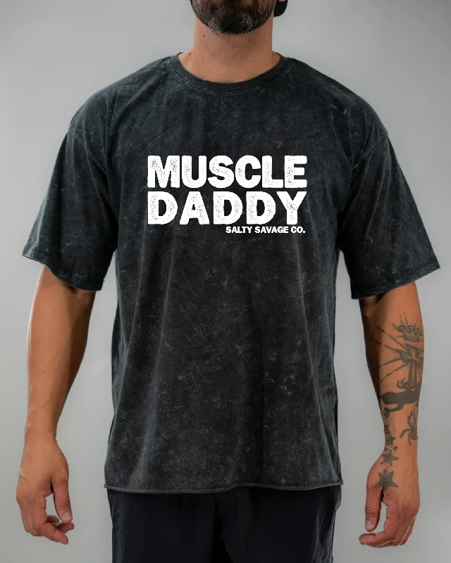 Salty Savage Unisex "MUSCLE DADDY" Oversized Tall Crew Tee