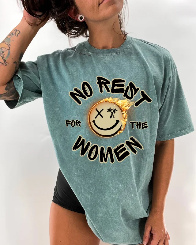 Salty Savage Unisex “NO REST FOR THE WOMEN" Oversized Crew Tee