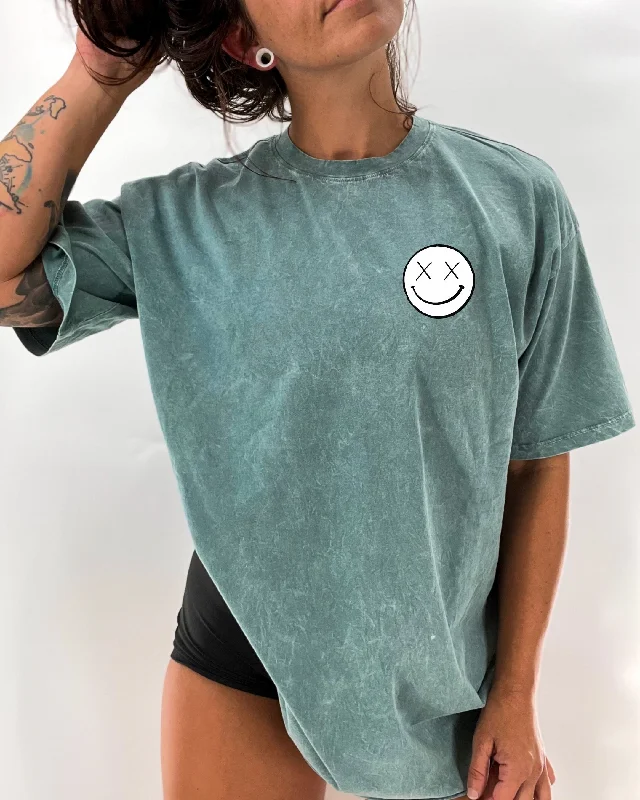 Salty Savage Unisex “OG Basic Smile” Oversized Tall Crew Tee | Basic