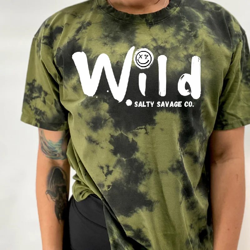 Salty Savage Unisex “Wild” Oversized Tie Dye Crew Tee