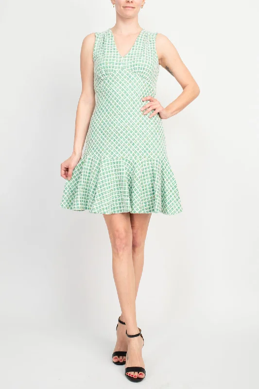 Taylor Soft Boucle V-Neck Dress