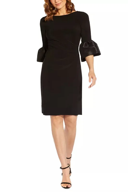 Adrianna Papell Bell-Cuff Draped Jersey Dress (Plus Size)